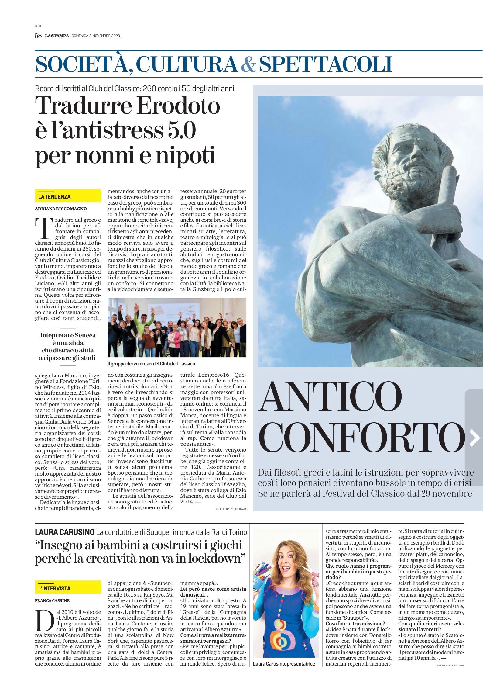 La Stampa, (58), 8.11.2020